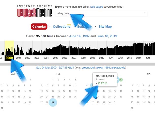wayback machine - eBay